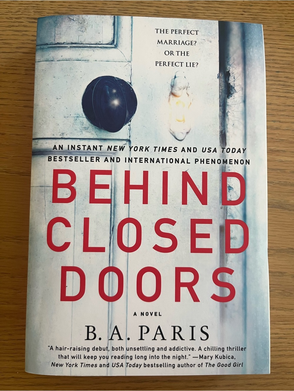 Behind Closed Doors by B. A. Paris - Red & Cream Cover